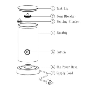 Automatic Cappuccino Milk Frother / Coffee Milk Foamer